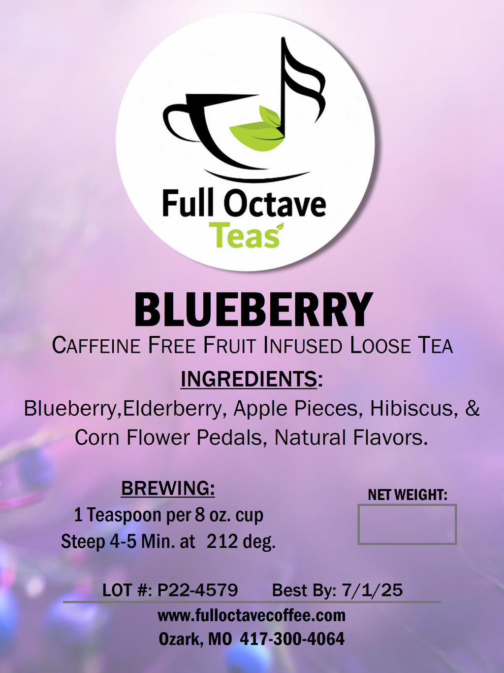 BLUEBERRY FRUIT INFUSION TEA