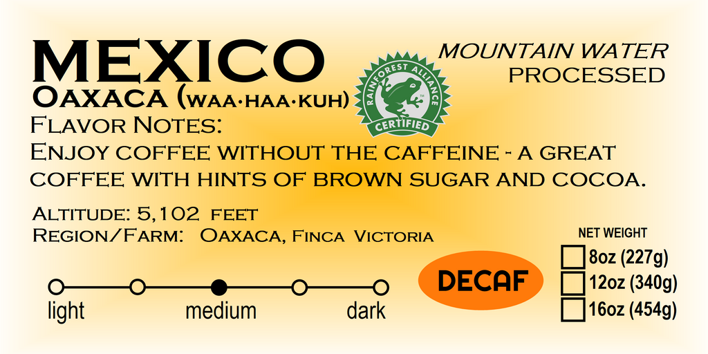 Mexican Mountain Water DECAF