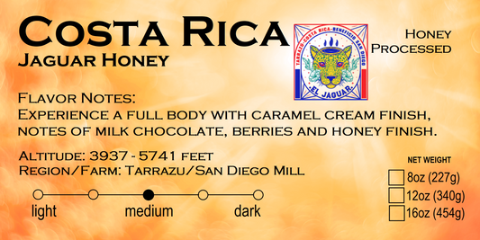 Costa Rica Jaguar Honey