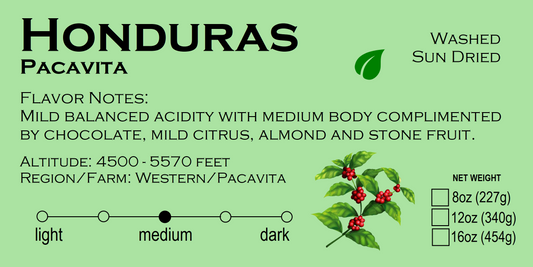 Honduras Pacavita - Limited Run