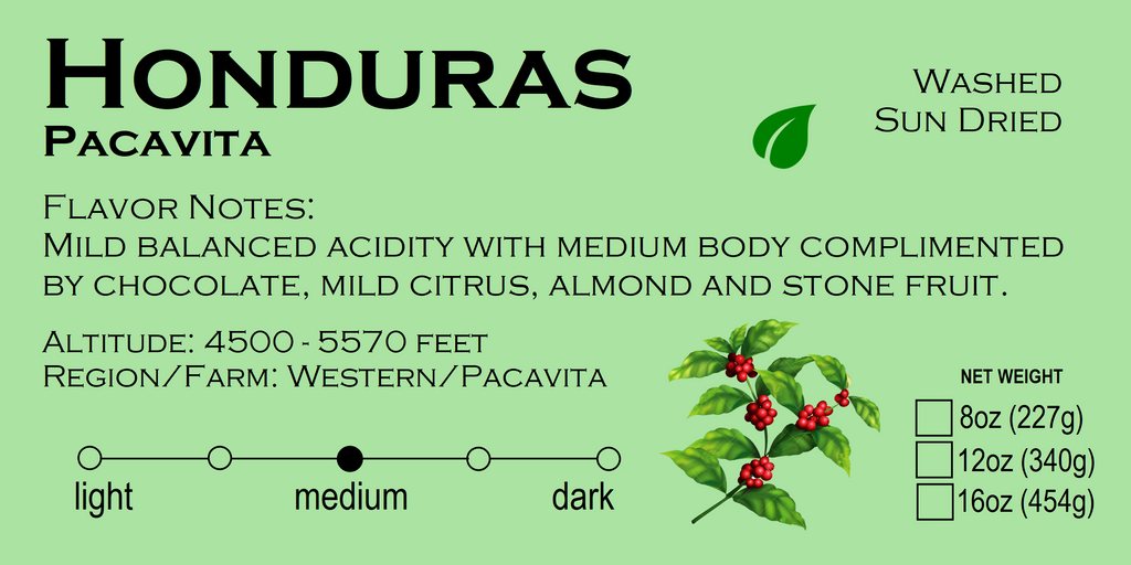 Honduras Pacavita - Limited Run